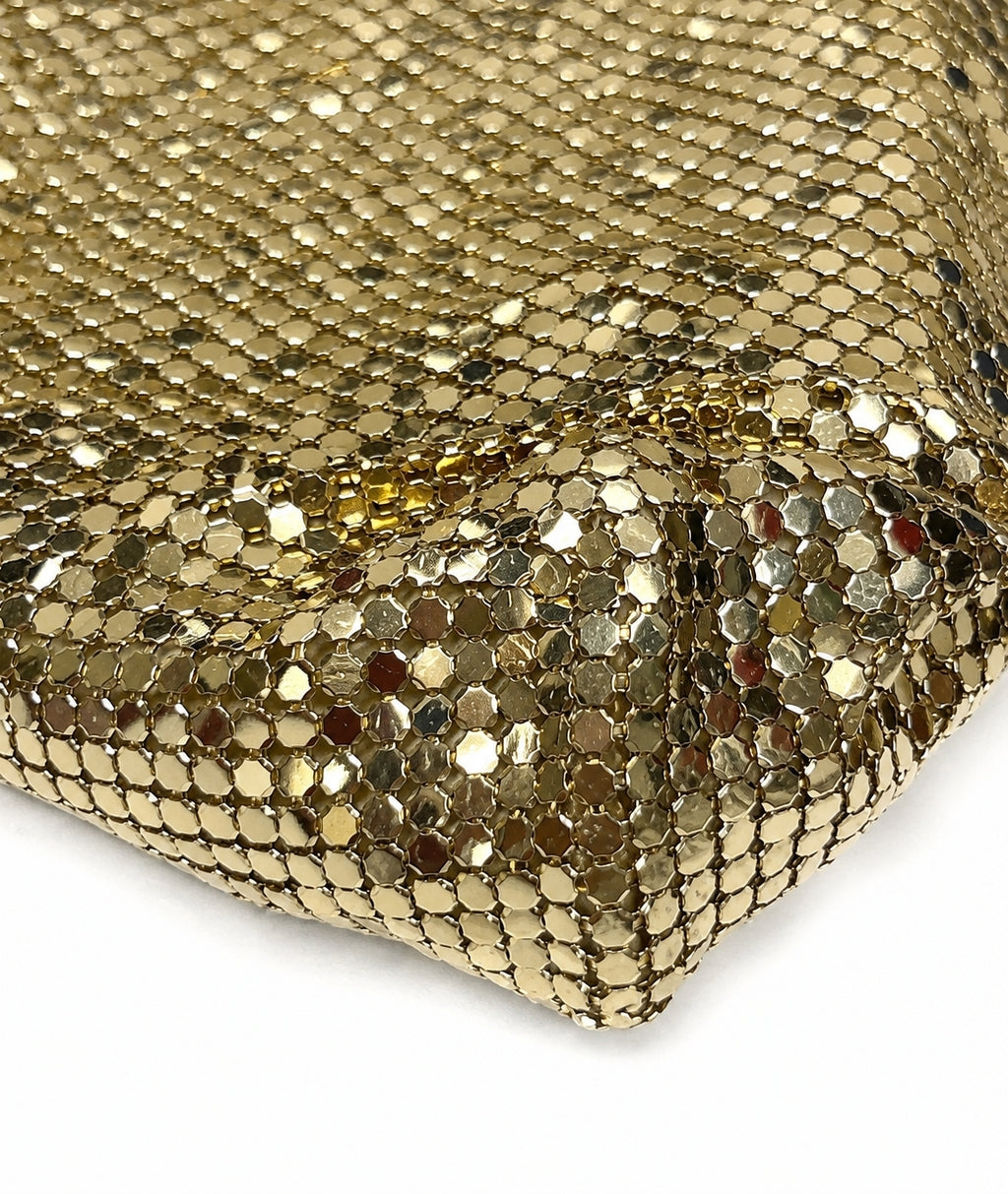 Vintage Whiting & Davis Gold Mesh Evening Purse – Art Deco Clasp (1950s–60s)