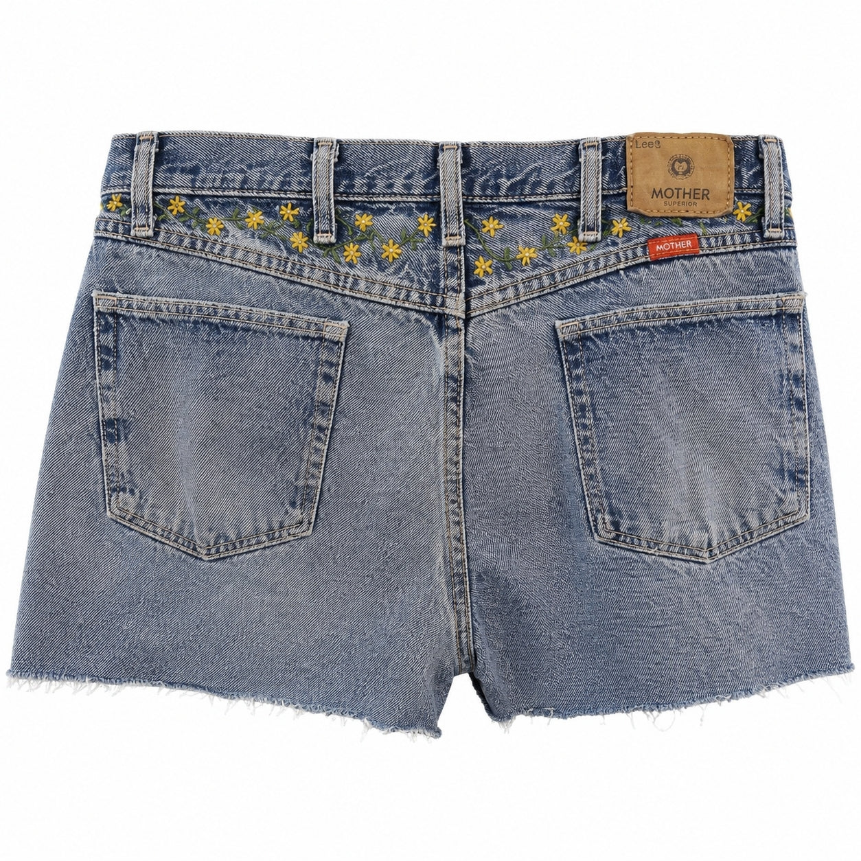 Made by Henrietta Hand-Embroidered Denim Shorts – XL