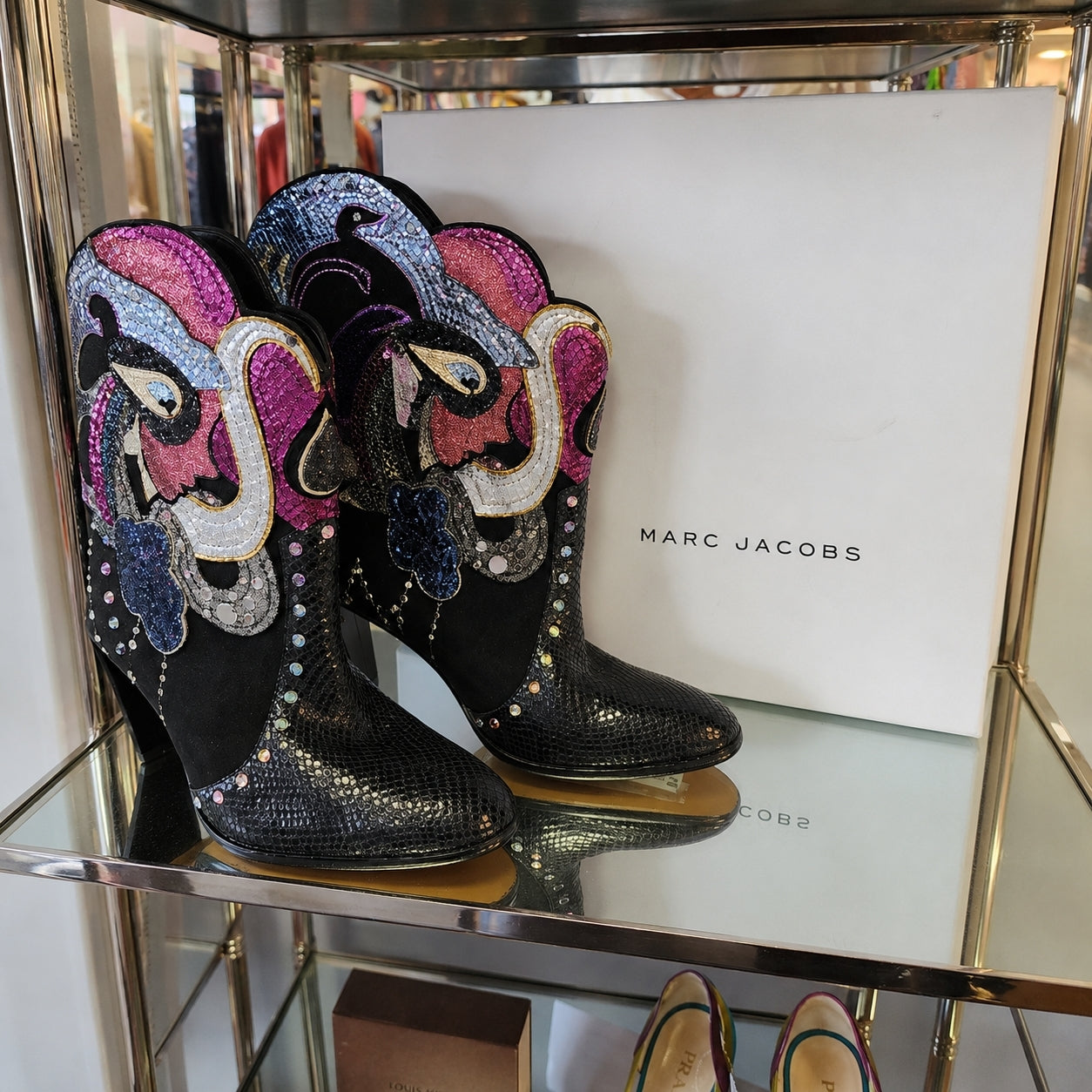 Marc Jacobs Embellished Sequin Booties – Size 40 (US Women's 9/9.5)