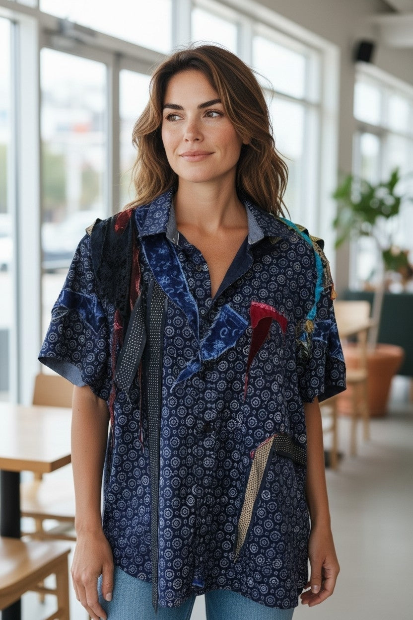 Cosmic Cowgirl Couture Handmade Button Up Shirt Unisex