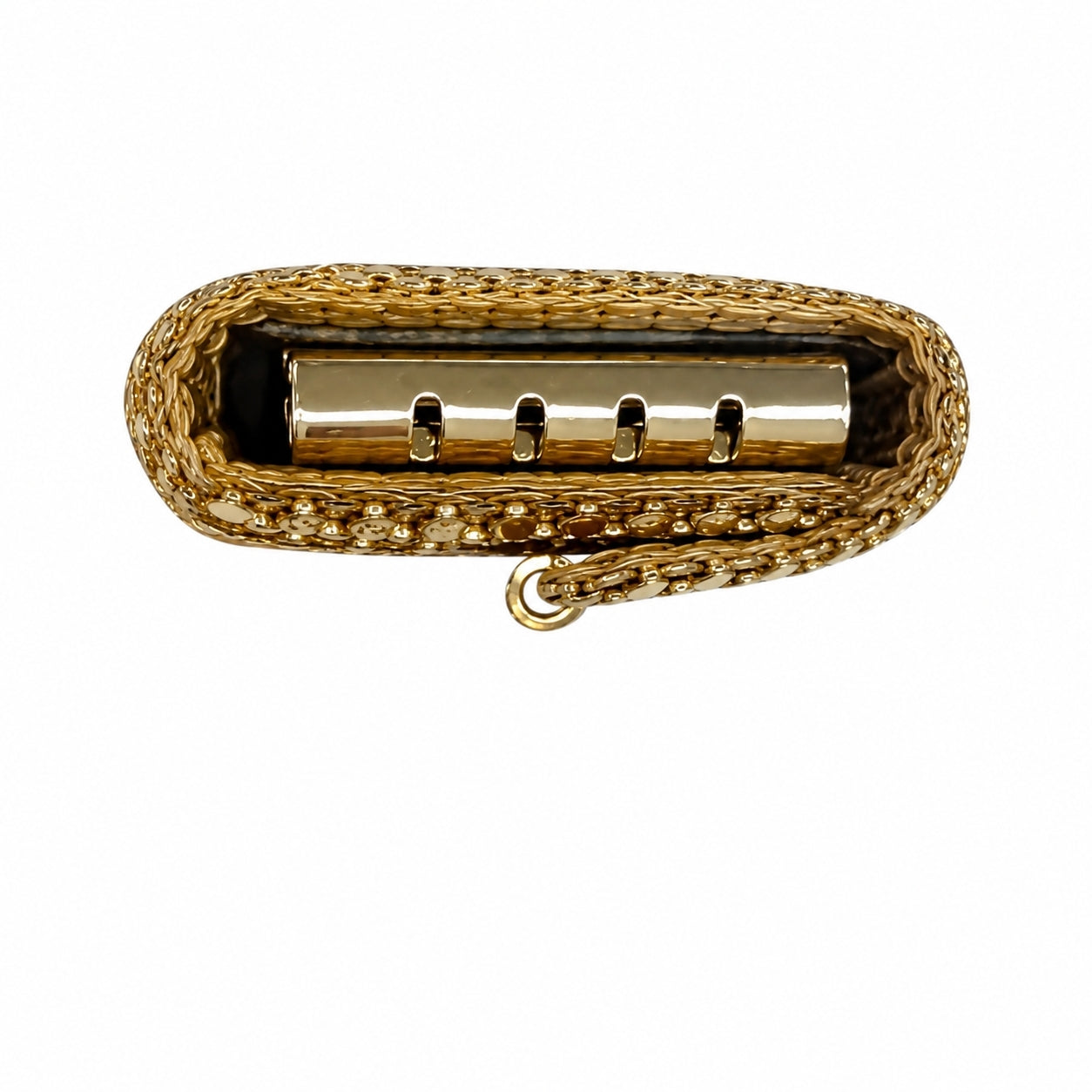 Vintage Whiting & Davis Gold Mesh Key Case Holder – 1960s–70s