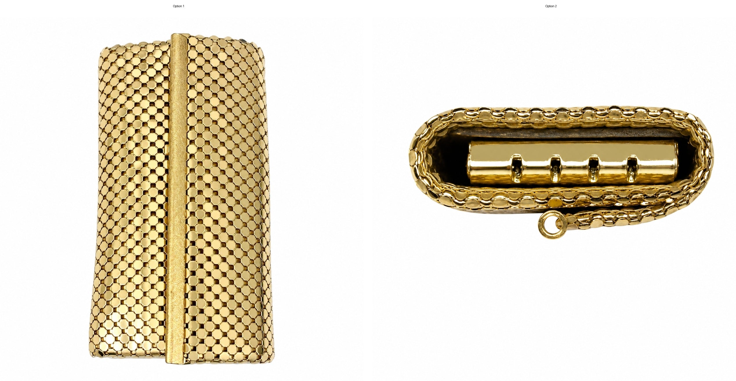 Vintage Whiting & Davis Gold Mesh Key Case Holder – 1960s–70s
