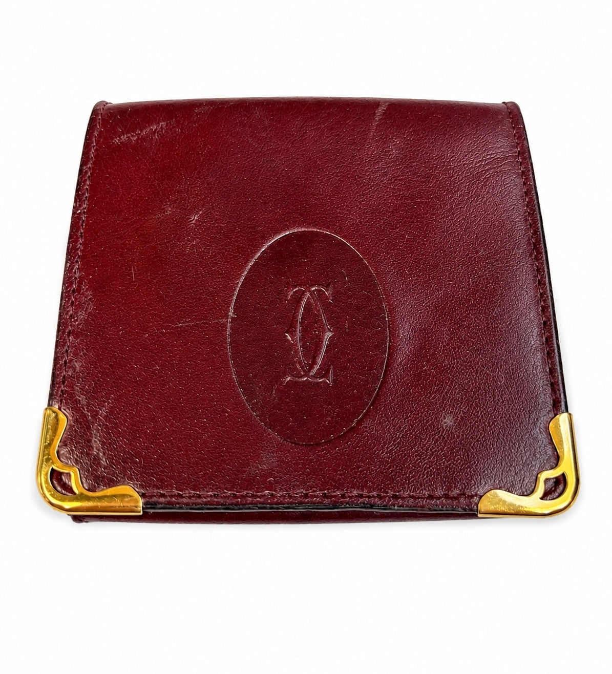 Vintage Cartier Must de Cartier Coin Purse – Burgundy Leather with Box