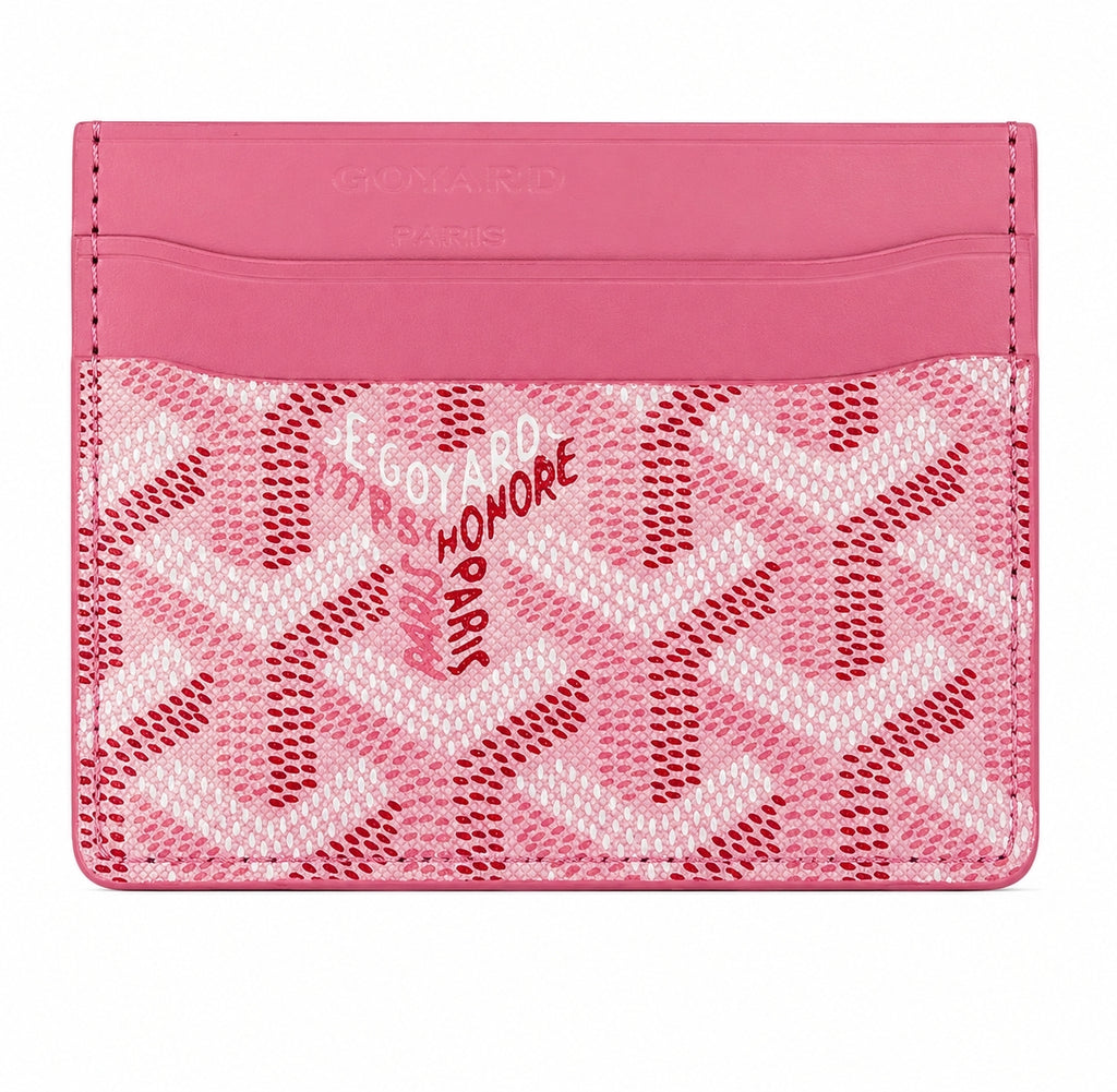 Goyard Saint Sulpice Card Holder – Pink Goyardine Canvas (Rare Color)
