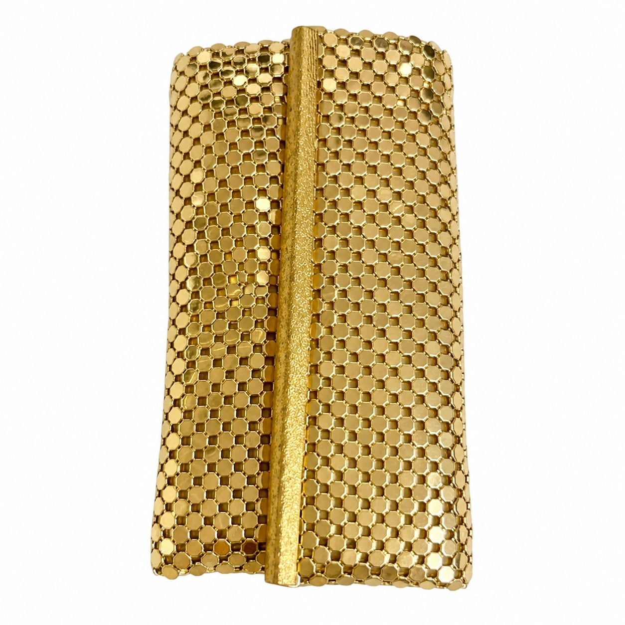 Vintage Whiting & Davis Gold Mesh Key Case Holder – 1960s–70s
