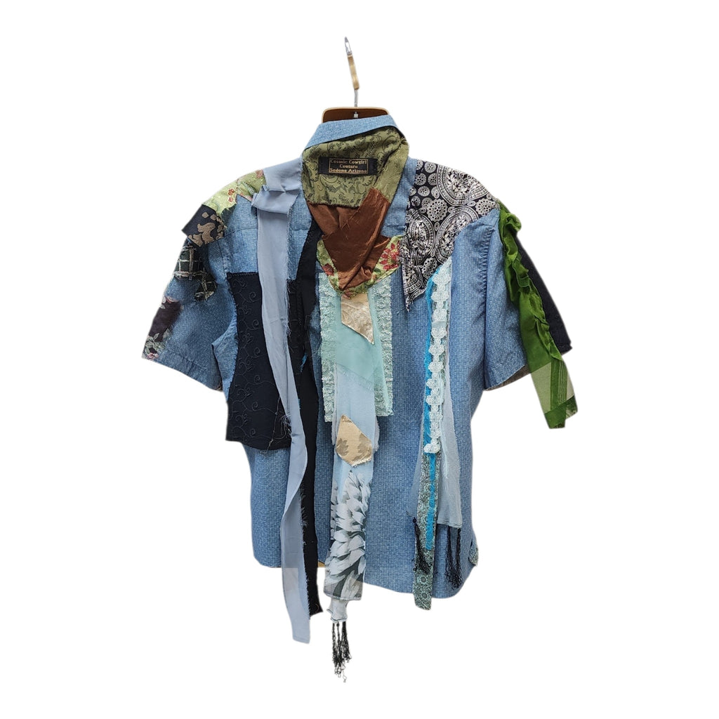 Handcrafted Cosmic Cowgirl Couture Button-Up Unisex