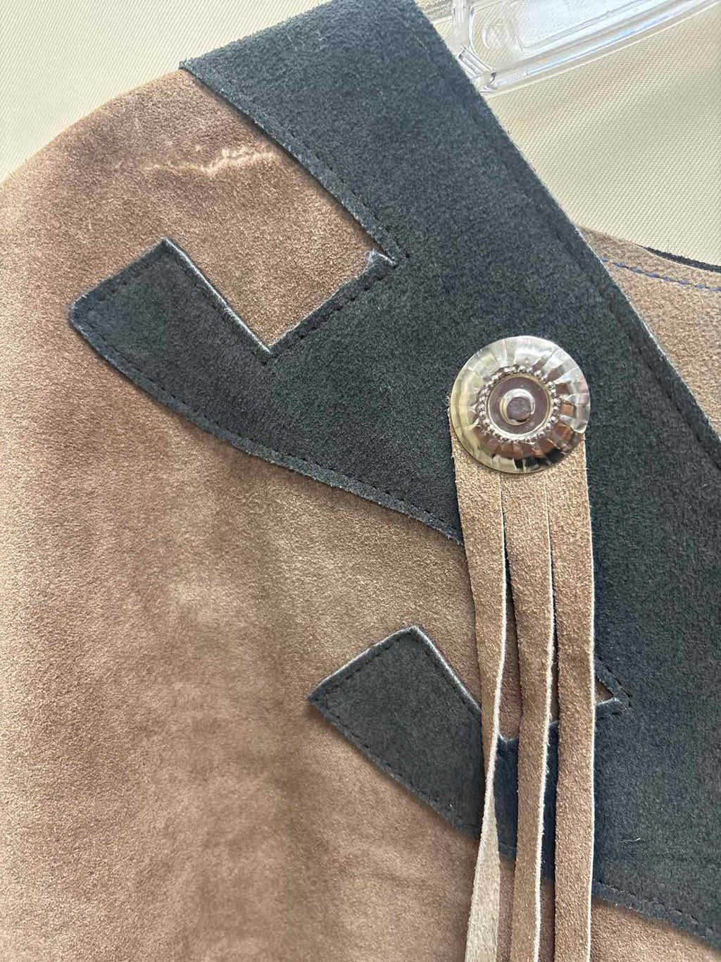 1960s Vintage Acapulco Leather Serape Cape – One Size