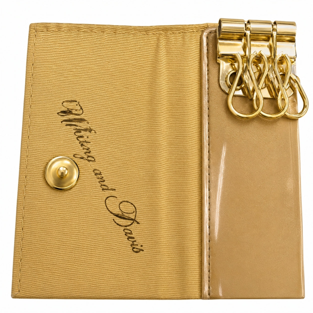Vintage Whiting & Davis Gold Mesh Key Case Holder – 1960s–70s