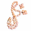 Vintage White Angel Skin Coral Bead Necklace &amp; Clip-On Earring Set