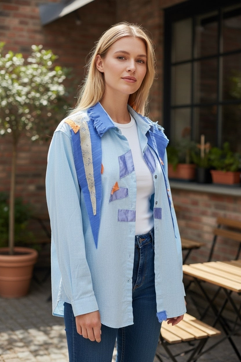 Cosmic Cowgirl Couture Handcrafted Button Up Shirt Unisex
