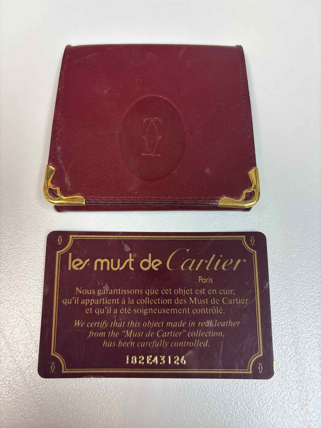 Vintage Cartier Must de Cartier Coin Purse – Burgundy Leather with Box