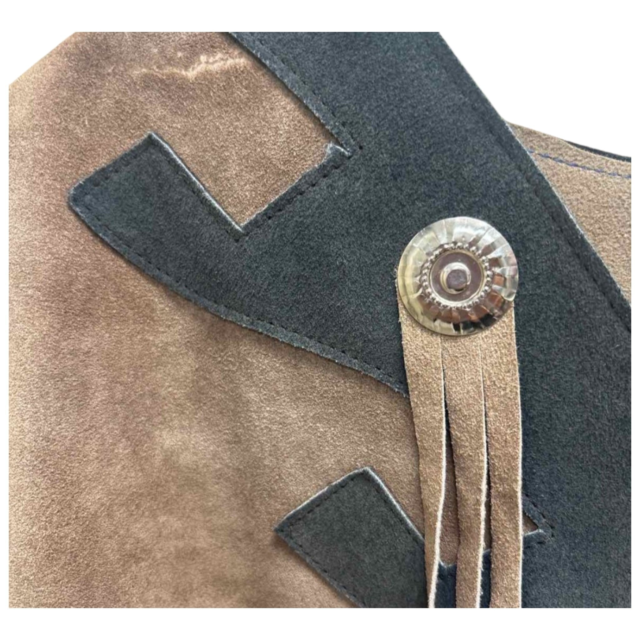 1960s Vintage Acapulco Leather Serape Cape – One Size