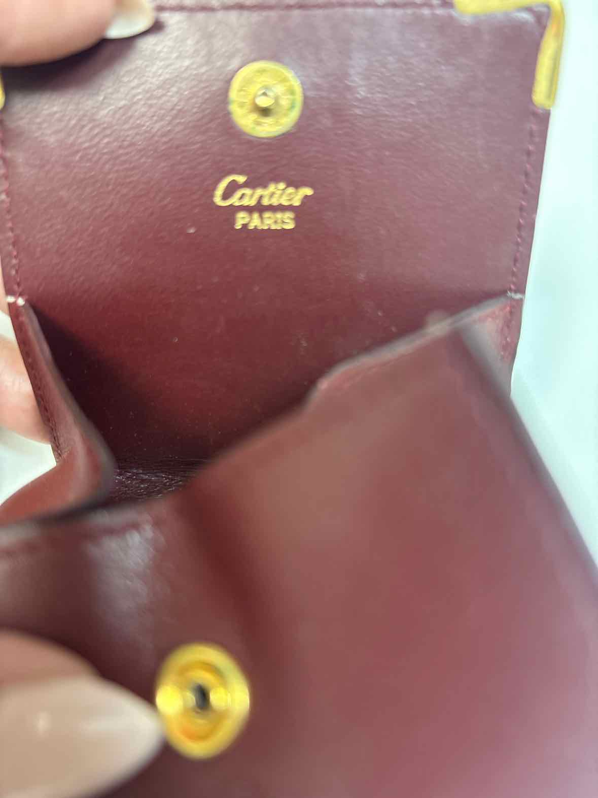 Vintage Cartier Must de Cartier Coin Purse – Burgundy Leather with Box
