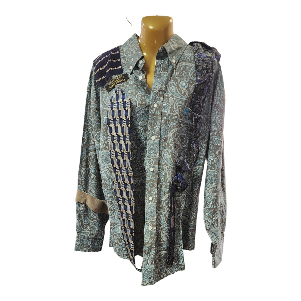 Cosmic Cowgirl Couture Handmade Paisley Tie Shirt Unisex