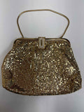 Vintage Whiting & Davis Gold Mesh Evening Purse – Art Deco Clasp (1950s–60s)